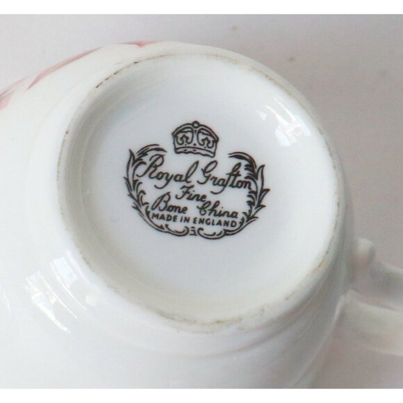 Vintage Royal Grafton Teacup and Saucer Rose Floral Tea Cup - Picture 4 of 5